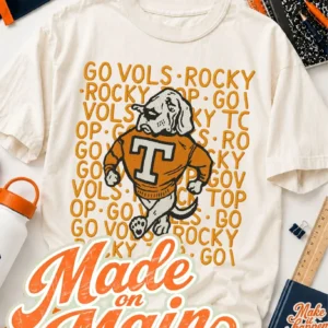GO VOLS FAUX EMBROIDERY ROCKY TOP DESIGN