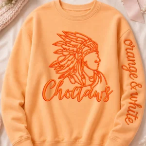 Faux Embroidered Choctaws Minimalist Design