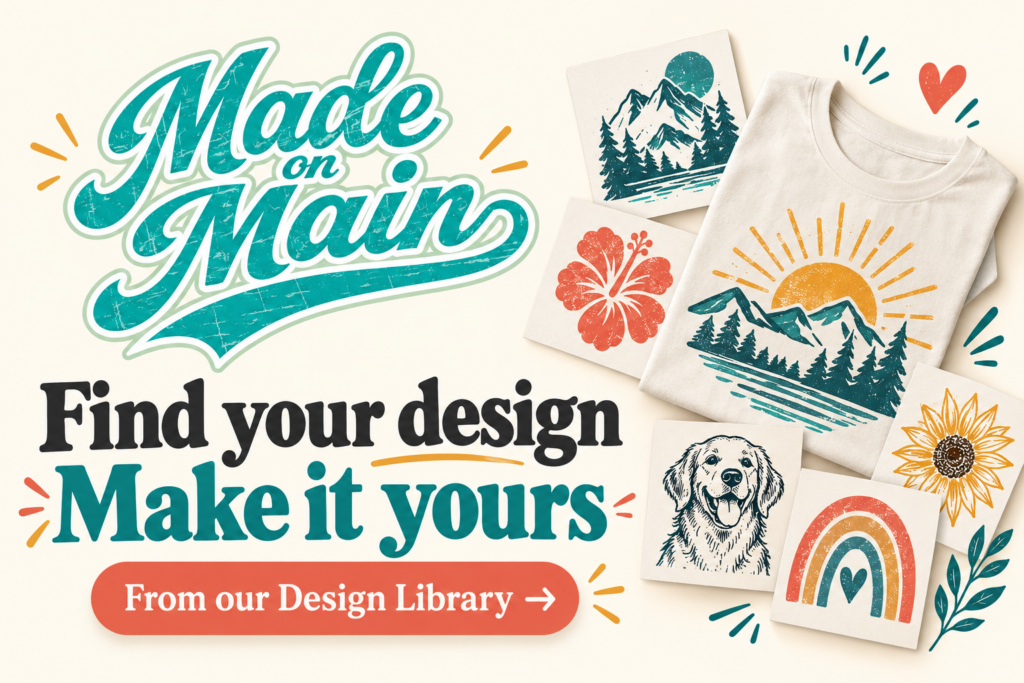 Made on Main — Find your design. Make it yours. From our Design Library.
